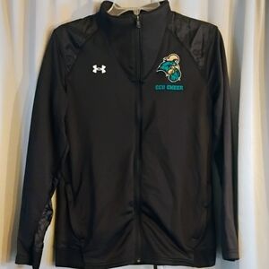 Coastal Carolina University Cheer Under Armour Black and Teal Full-Zip Jacket